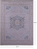 Silver Persian Fine Serapi Hand Knotted Wool Rug - 10' 4" X 14' 0" - Golden Nile