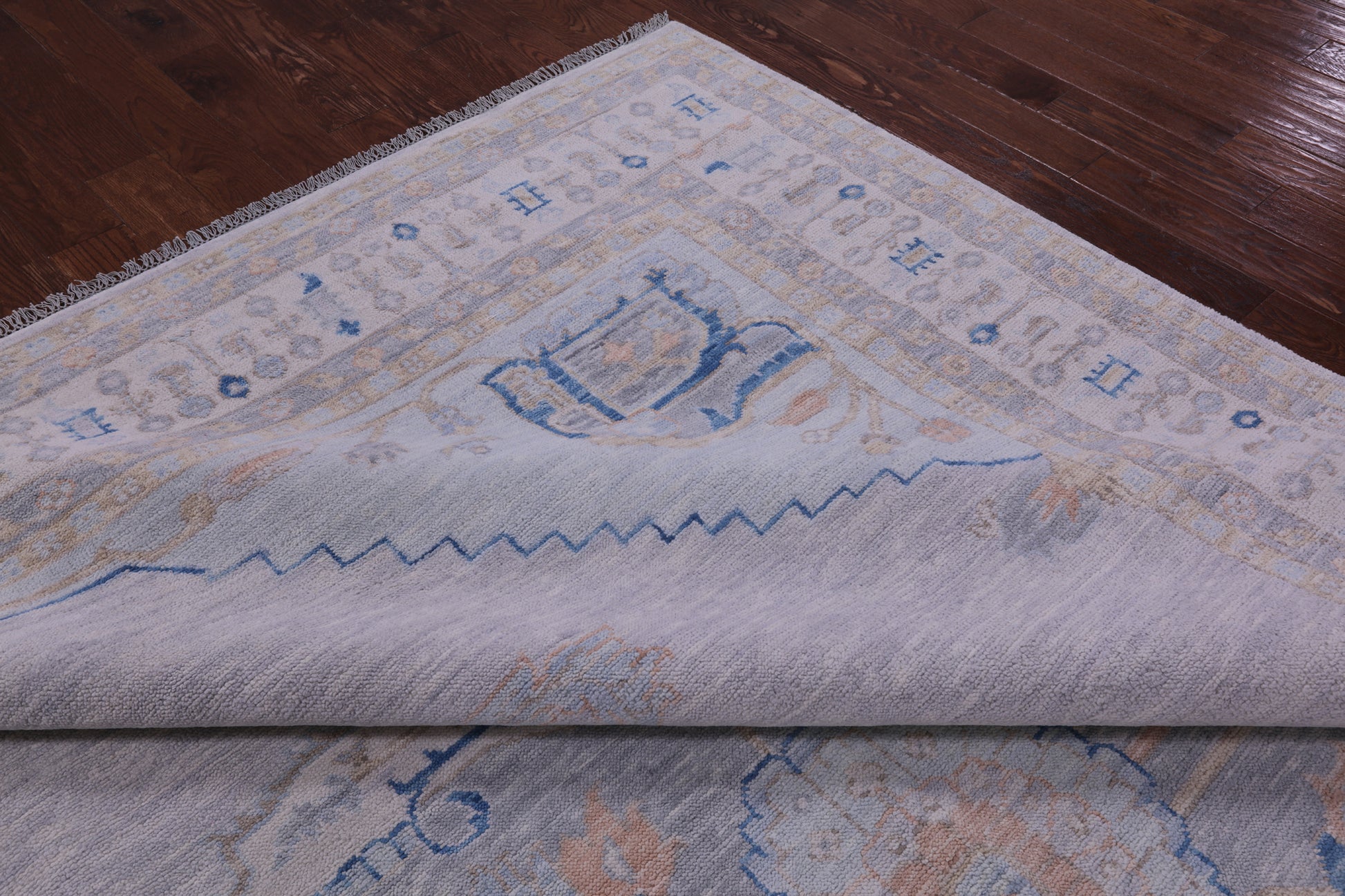 Silver Persian Fine Serapi Hand Knotted Wool Rug - 10' 4" X 14' 0" - Golden Nile