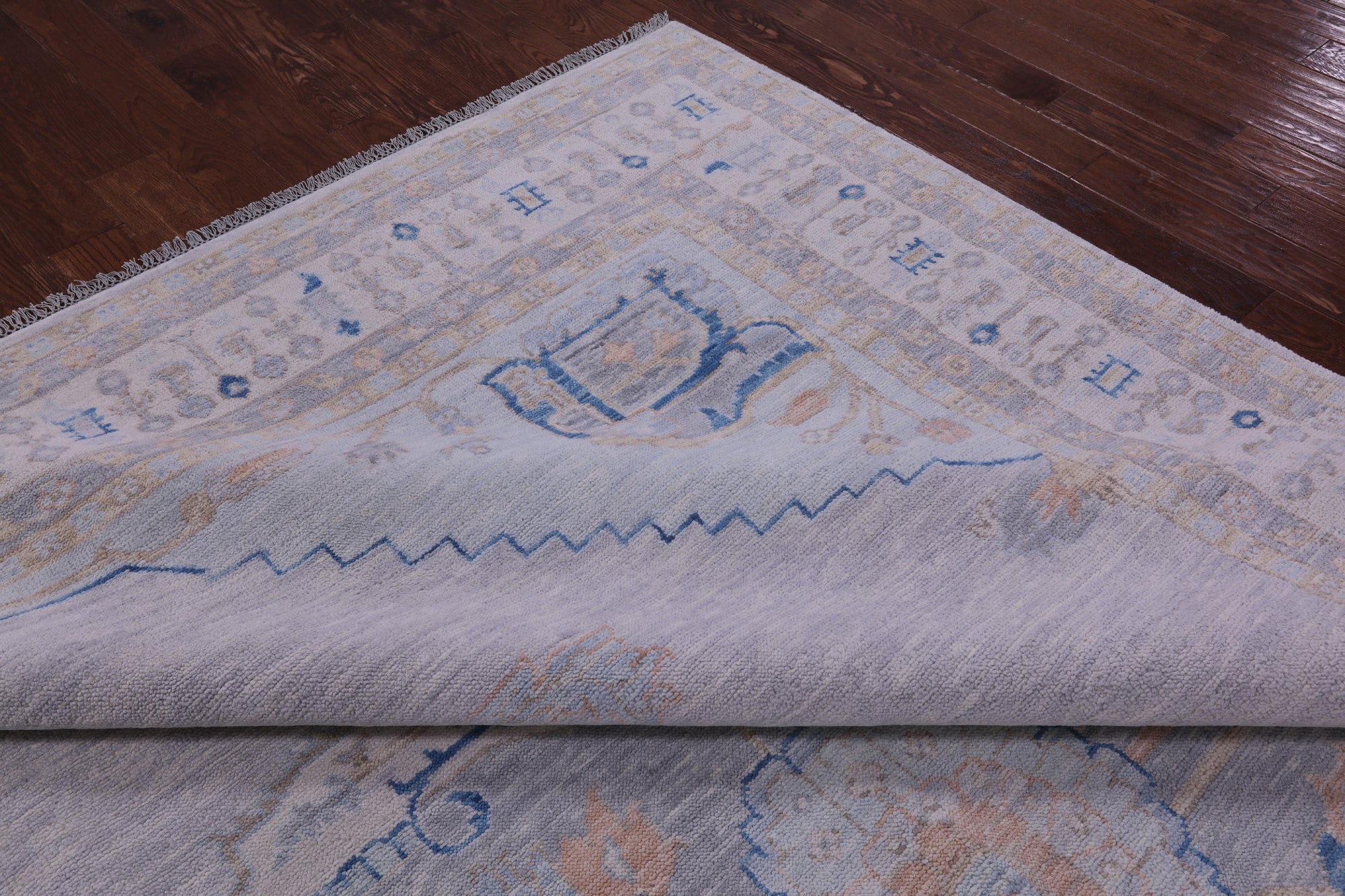 Silver Persian Fine Serapi Hand Knotted Wool Rug - 10' 4" X 14' 0" - Golden Nile