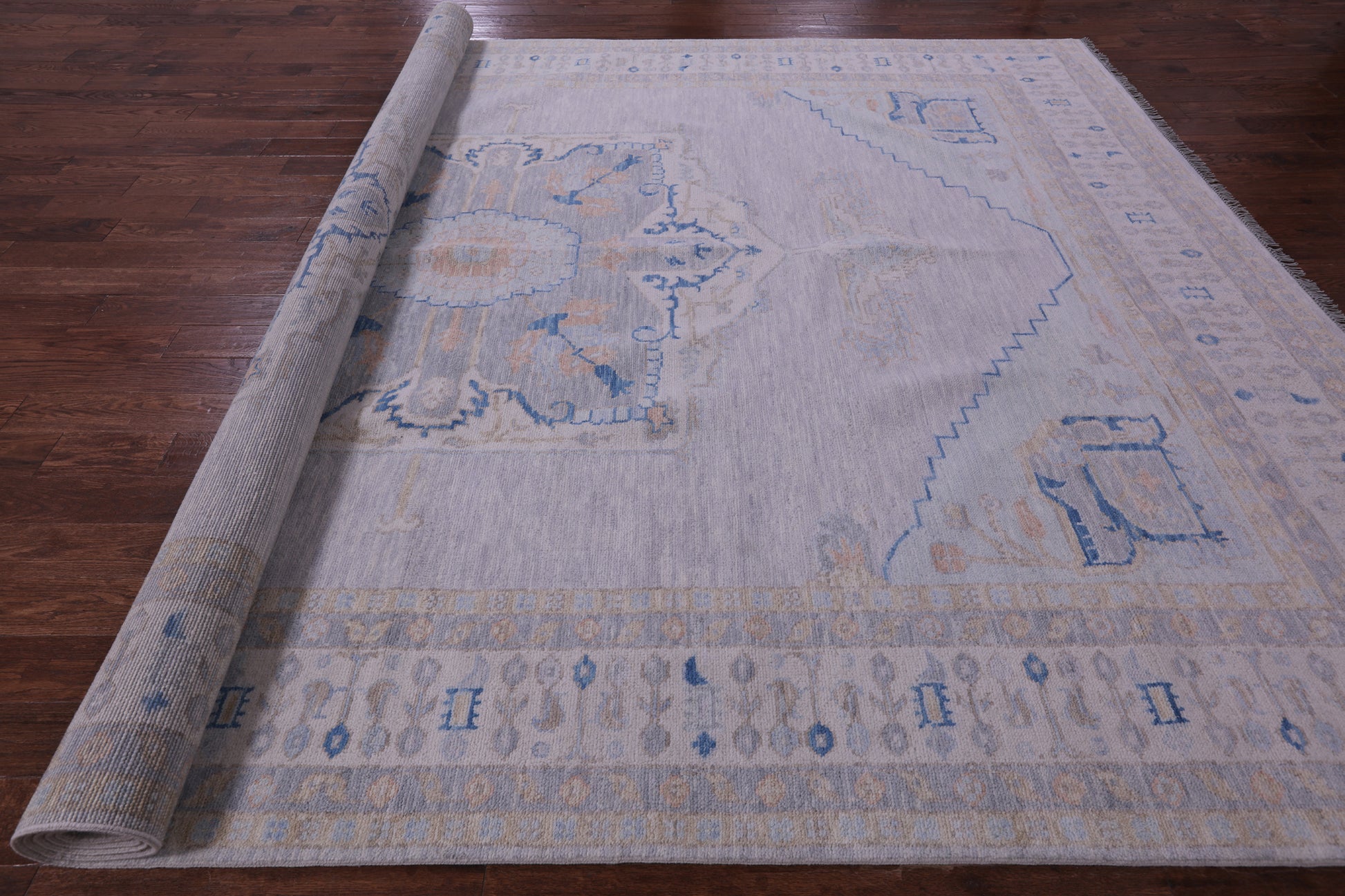 Silver Persian Fine Serapi Hand Knotted Wool Rug - 10' 4" X 14' 0" - Golden Nile