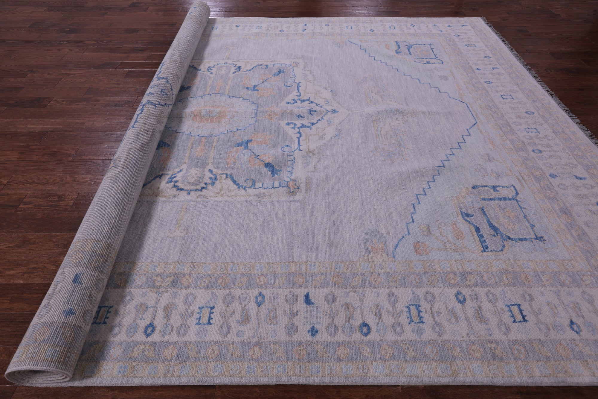 Silver Persian Fine Serapi Hand Knotted Wool Rug - 10' 4" X 14' 0" - Golden Nile