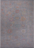 SUPER SALE Silver Turkish Oushak Hand Knotted Wool Rug - 10' 1" X 14' 0"