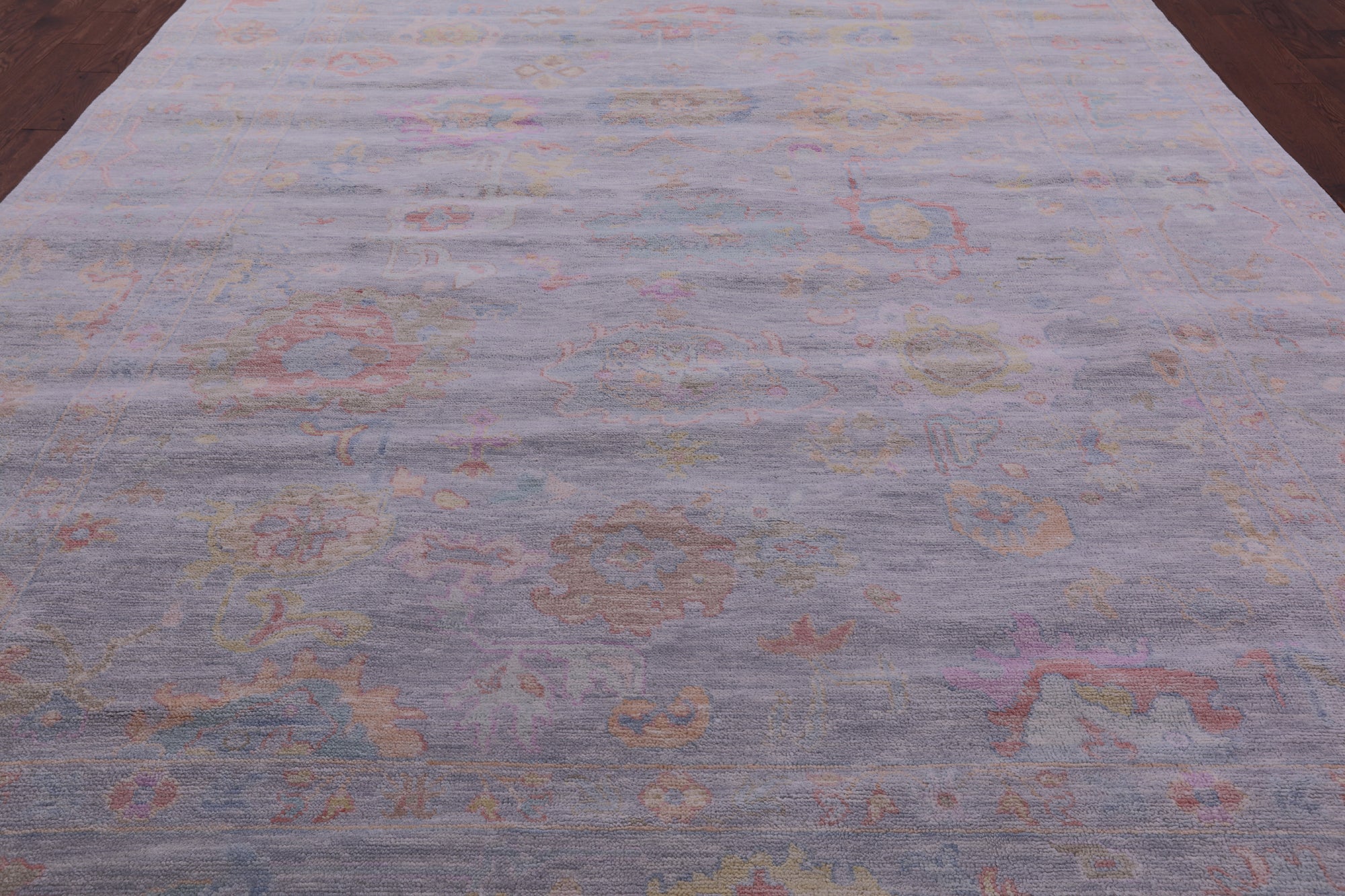 Silver Turkish Oushak Hand Knotted Wool Rug - 10' 1" X 14' 0" - Golden Nile