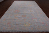 SUPER SALE Silver Turkish Oushak Hand Knotted Wool Rug - 10' 1" X 14' 0"