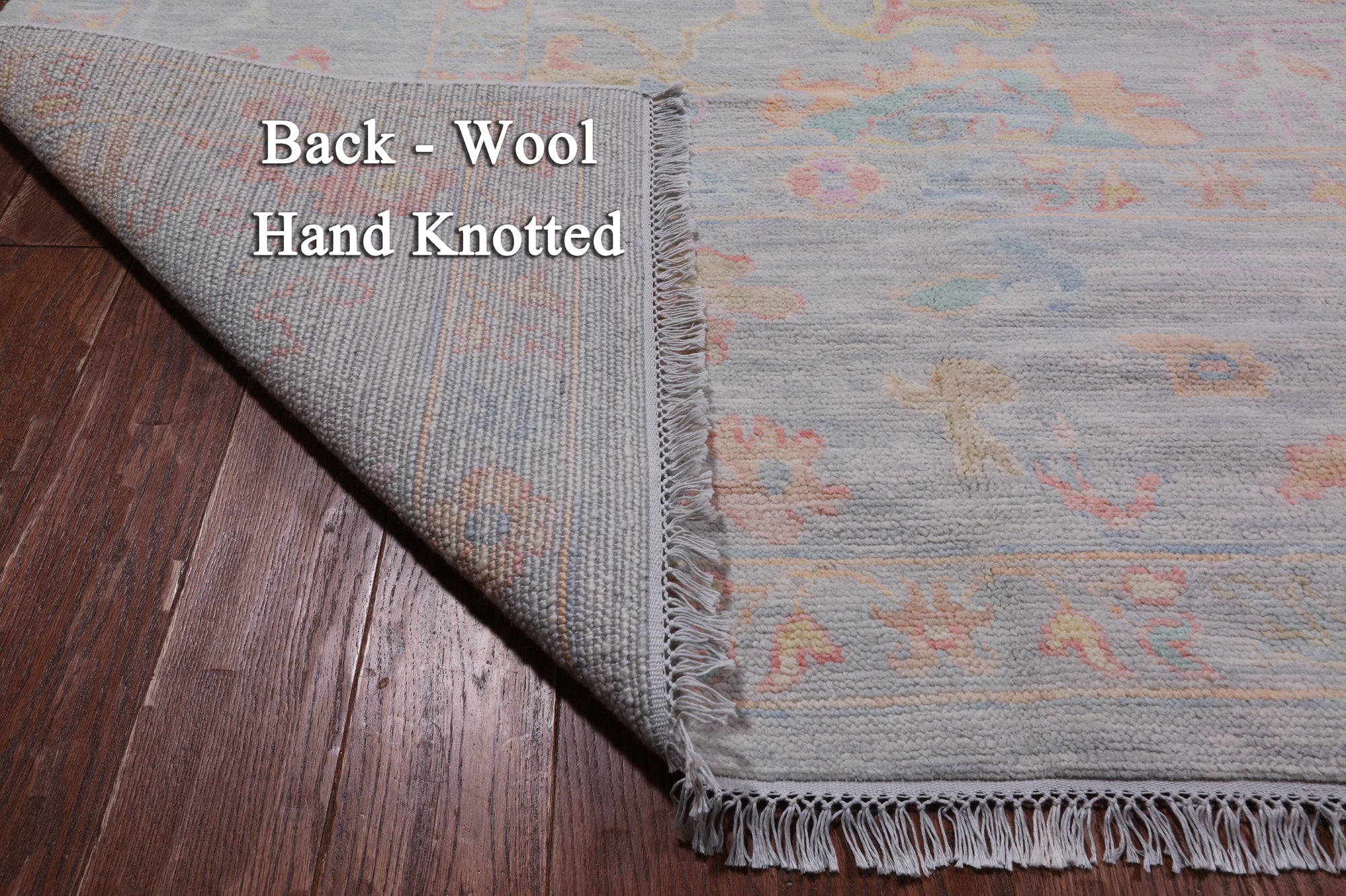 SUPER SALE Silver Turkish Oushak Hand Knotted Wool Rug - 10' 1" X 14' 0"