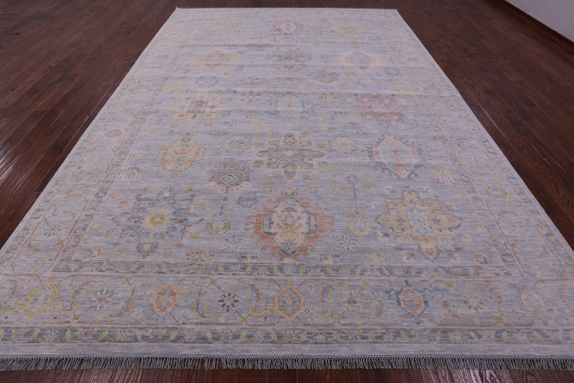 Silver Persian Fine Serapi Hand Knotted Wool Rug - 10' 4" X 13' 11" - Golden Nile