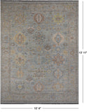 Silver Persian Fine Serapi Hand Knotted Wool Rug - 10' 4" X 13' 11"