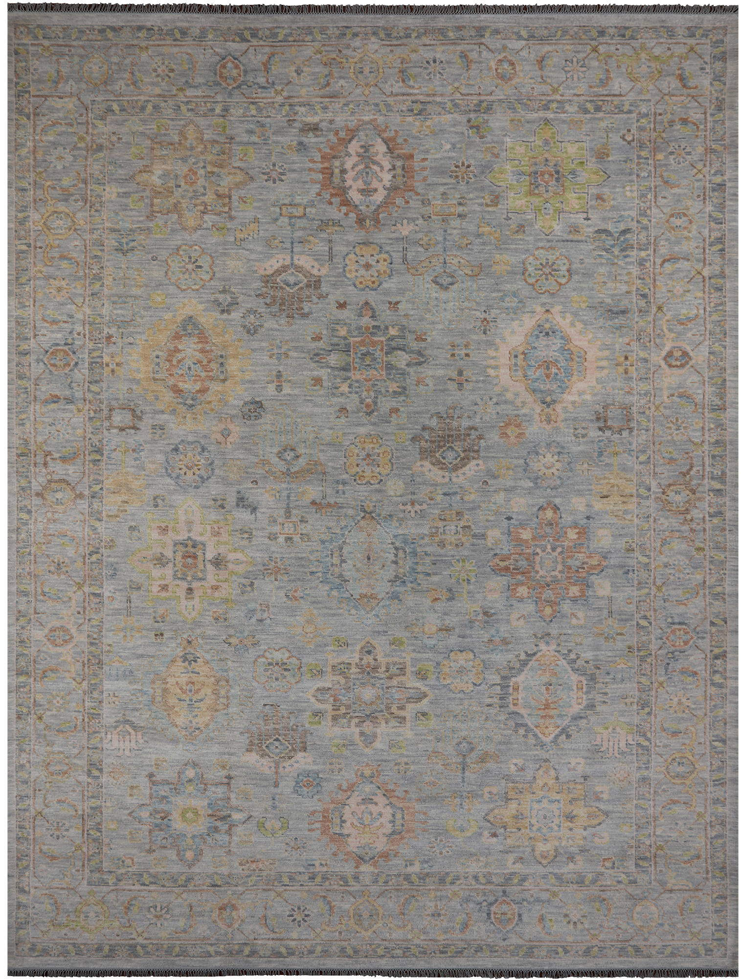 Silver Persian Fine Serapi Hand Knotted Wool Rug - 10' 4" X 13' 11"