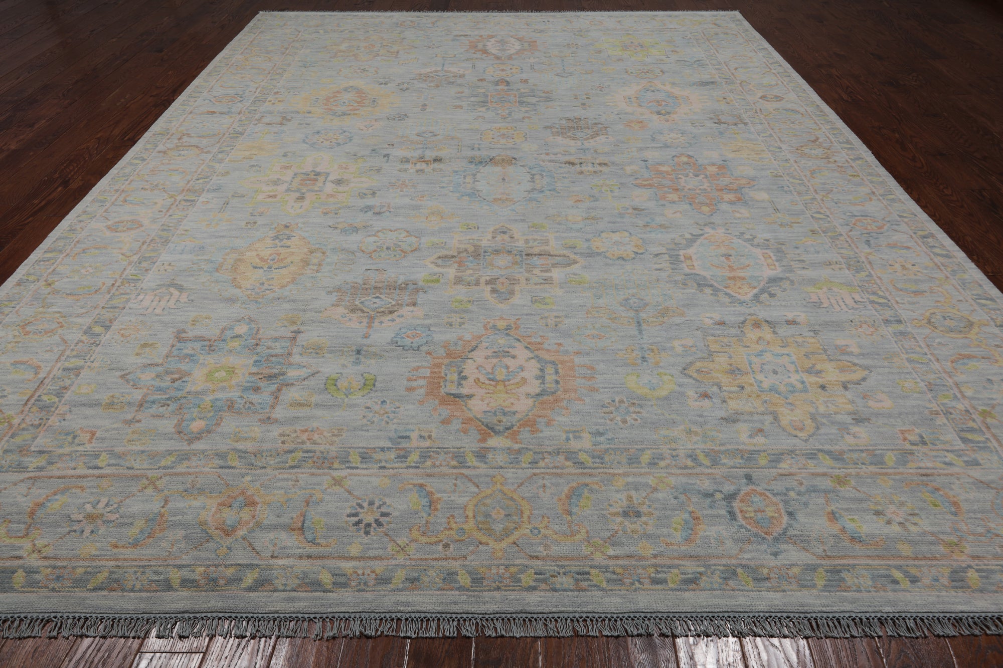 Silver Persian Fine Serapi Hand Knotted Wool Rug - 10' 4" X 13' 11"