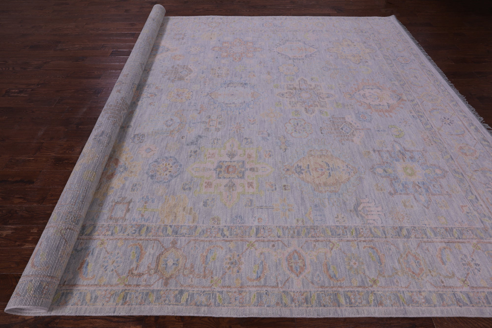 Silver Persian Fine Serapi Hand Knotted Wool Rug - 10' 4" X 13' 11" - Golden Nile