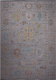 SUPER SALE Silver Turkish Oushak Handmade Wool Rug - 10' 0" X 14' 4"