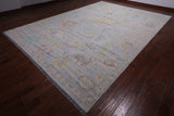SUPER SALE Silver Turkish Oushak Handmade Wool Rug - 10' 0" X 14' 4"