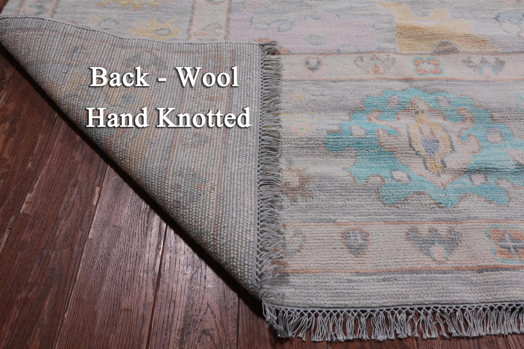 SUPER SALE Silver Turkish Oushak Handmade Wool Rug - 10' 0" X 14' 4"