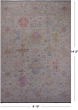 SUPER SALE Ivory Turkish Oushak Hand Knotted Wool Rug - 9' 10" X 14' 2"