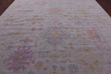 Ivory Turkish Oushak Hand Knotted Wool Rug - 9' 10" X 14' 2" - Golden Nile