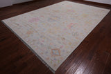 SUPER SALE Ivory Turkish Oushak Hand Knotted Wool Rug - 9' 10" X 14' 2"