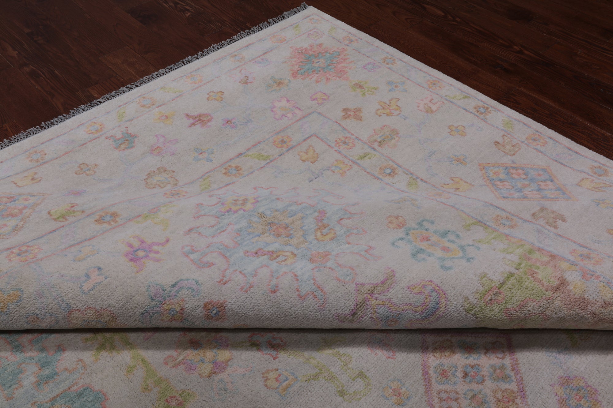 SUPER SALE Ivory Turkish Oushak Hand Knotted Wool Rug - 9' 10" X 14' 2"
