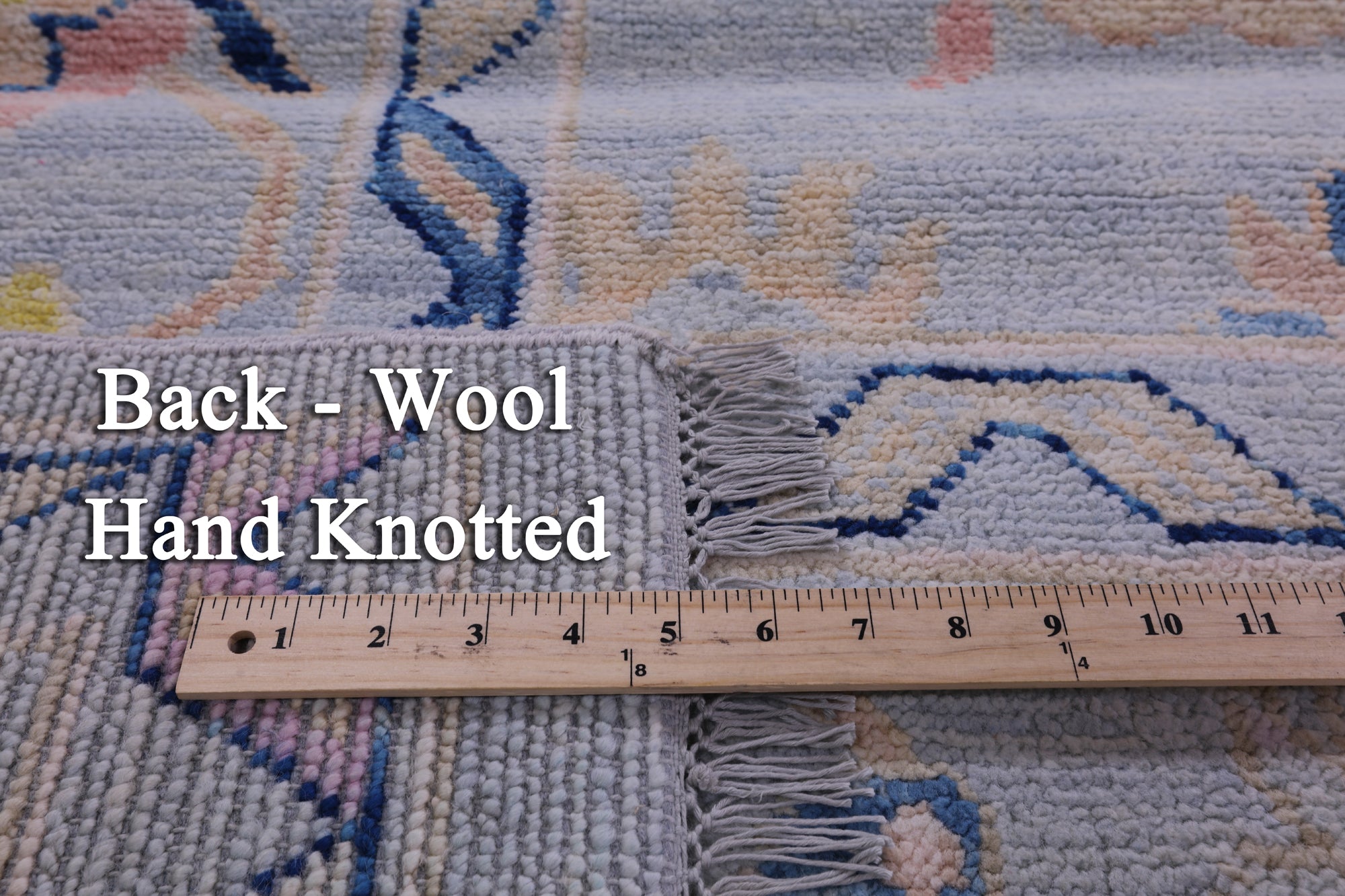 Light Blue Turkish Oushak Hand Knotted Wool Rug - 9' 10" X 13' 11" - Golden Nile