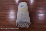 Light Blue Turkish Oushak Hand Knotted Wool Rug - 9' 10" X 13' 11" - Golden Nile