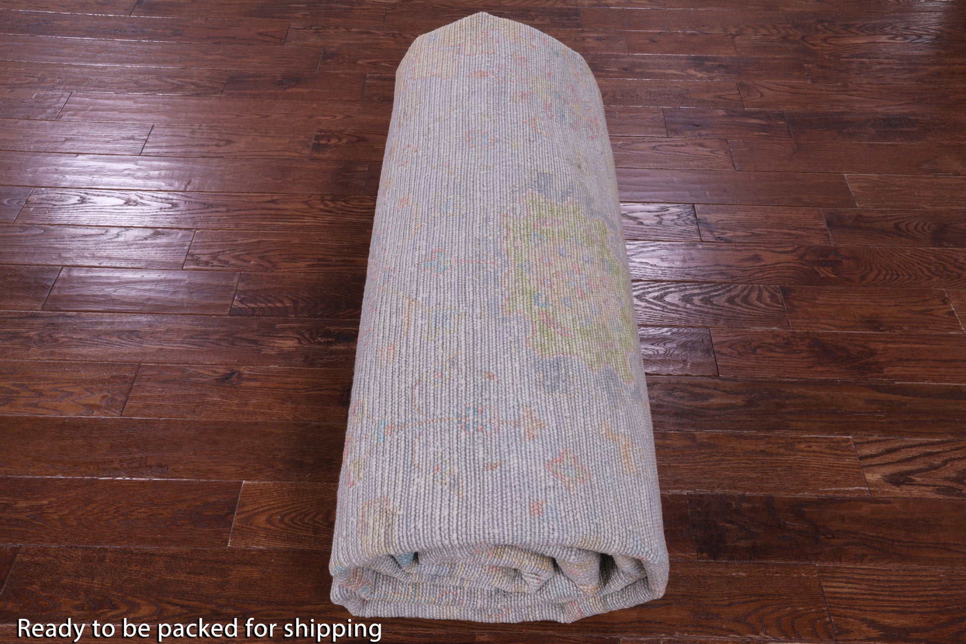 Grey Turkish Oushak Hand Knotted Wool Rug - 10' 2" X 14' 2" - Golden Nile