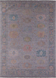 Grey Turkish Oushak Hand Knotted Wool Rug - 10' 2" X 14' 2" - Golden Nile