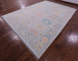 Grey Turkish Oushak Hand Knotted Wool Rug - 10' 2" X 14' 2" - Golden Nile