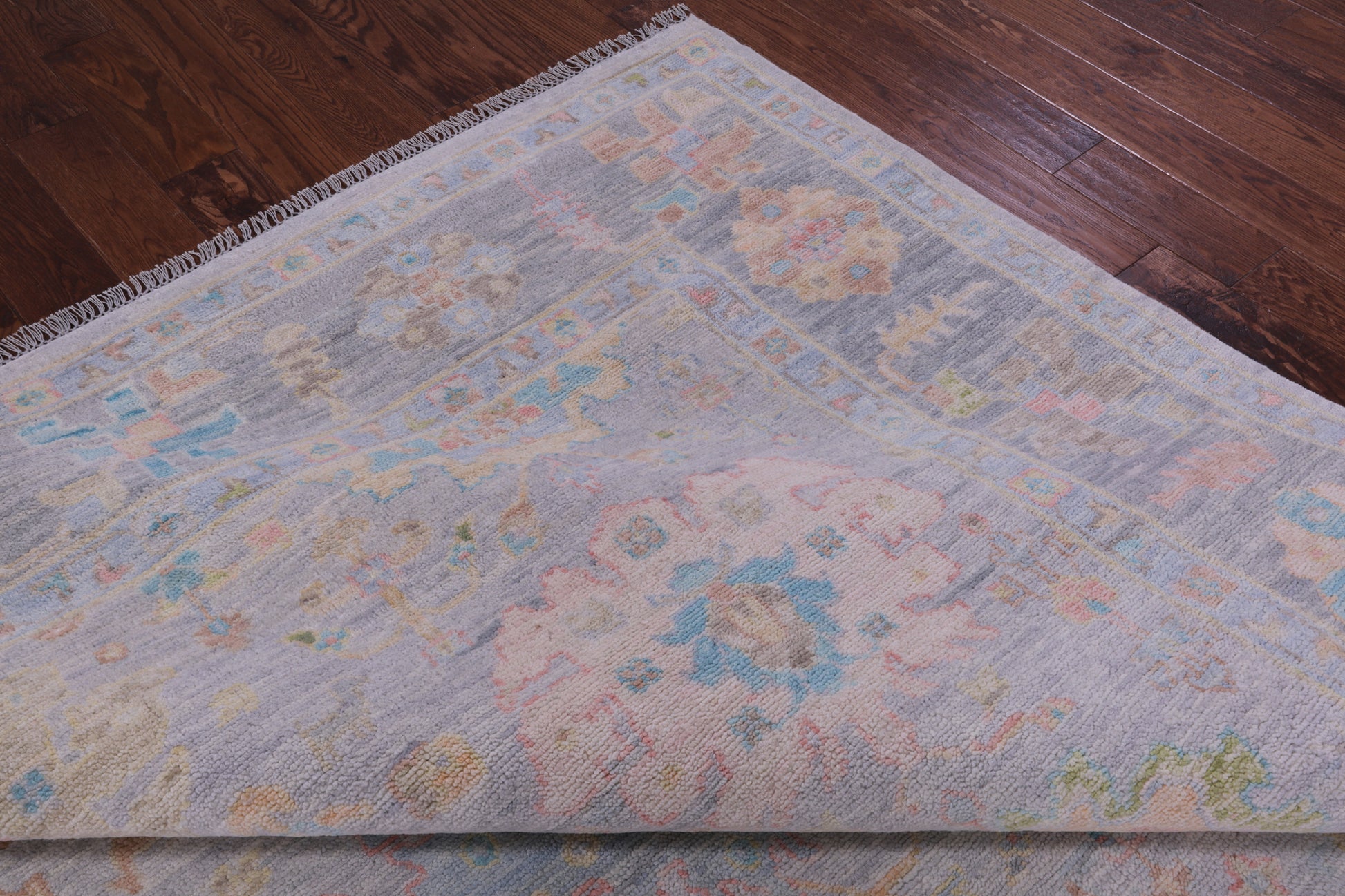 Grey Turkish Oushak Hand Knotted Wool Rug - 10' 2" X 14' 2" - Golden Nile