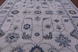 Grey Turkish Oushak Hand Knotted Wool Rug - 10' 3" X 14' 1" - Golden Nile