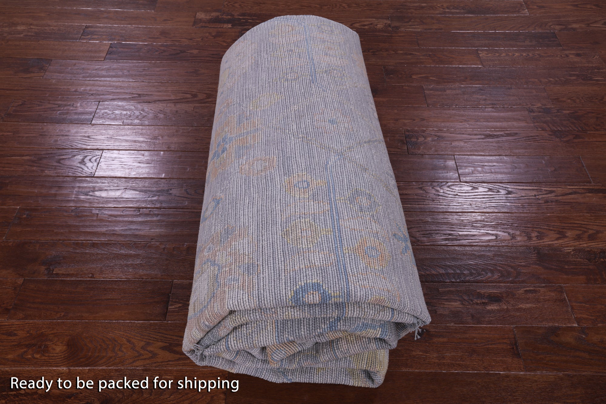 Silver Turkish Oushak Hand Knotted Wool Rug - 10' 2" X 14' 2" - Golden Nile