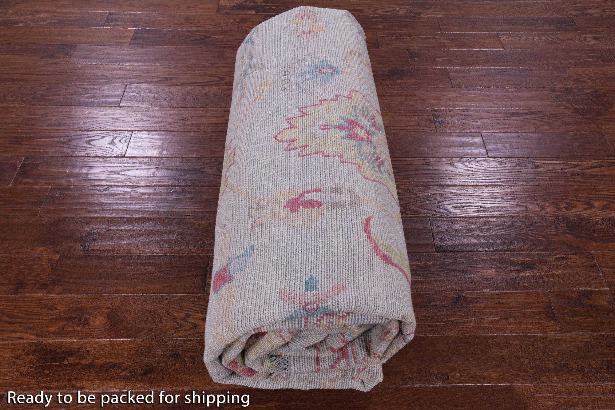 Ivory Turkish Oushak Hand Knotted Wool Rug - 9' 11" X 13' 10" - Golden Nile