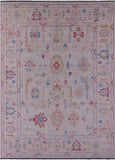 Ivory Turkish Oushak Hand Knotted Wool Rug - 9' 11" X 13' 10" - Golden Nile