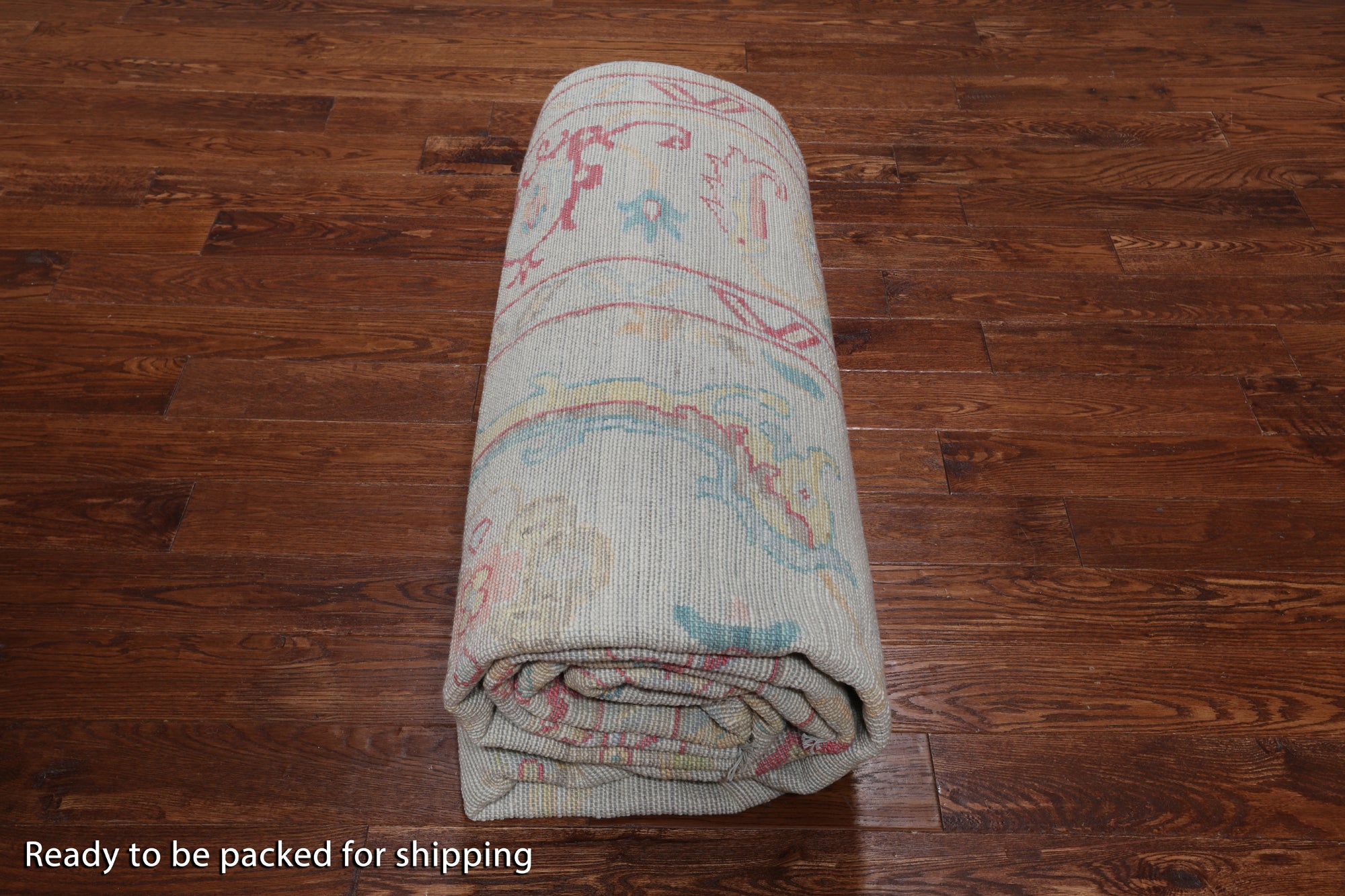SUPER SALE Ivory Turkish Oushak Hand Knotted Wool Rug - 9' 11" X 13' 10"