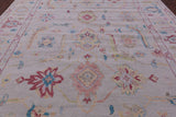 Ivory Turkish Oushak Hand Knotted Wool Rug - 9' 11" X 13' 10" - Golden Nile