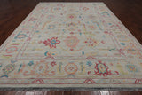 SUPER SALE Ivory Turkish Oushak Hand Knotted Wool Rug - 9' 11" X 13' 10"