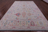 Ivory Turkish Oushak Hand Knotted Wool Rug - 9' 11" X 13' 10" - Golden Nile