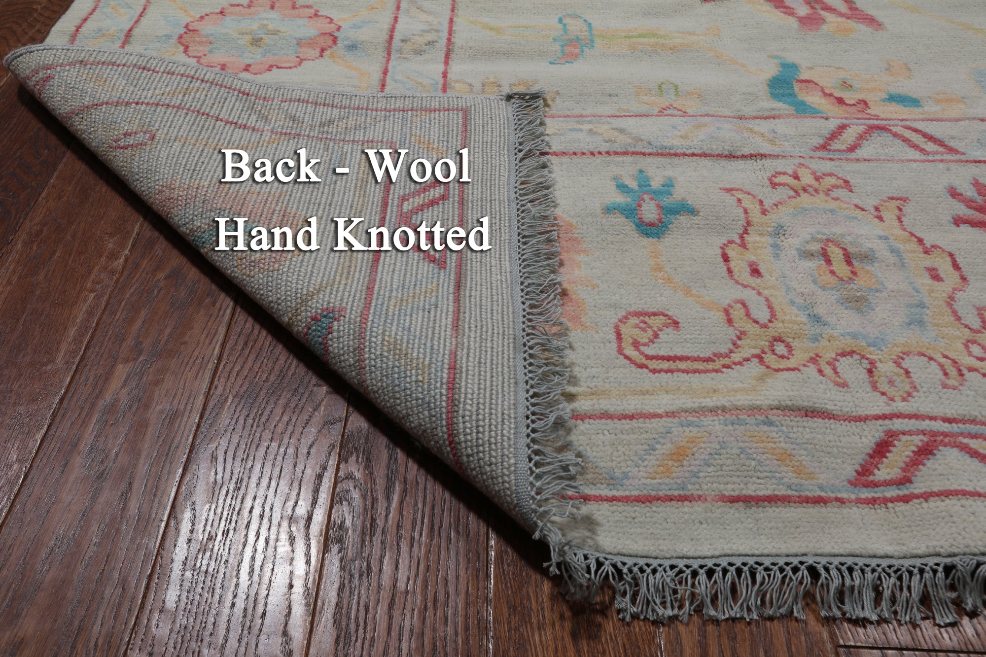 SUPER SALE Ivory Turkish Oushak Hand Knotted Wool Rug - 9' 11" X 13' 10"