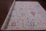 Ivory Turkish Oushak Hand Knotted Wool Rug - 9' 11" X 13' 10" - Golden Nile