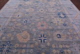 Grey Turkish Oushak Hand Knotted Wool Rug - 10' 0" X 13' 10" - Golden Nile