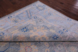 Grey Turkish Oushak Hand Knotted Wool Rug - 10' 0" X 13' 10" - Golden Nile