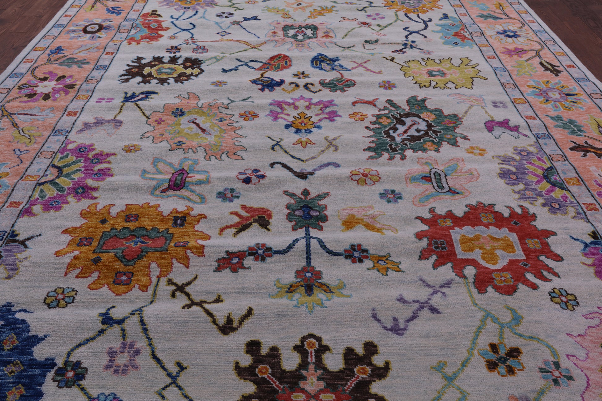 Turkish Oushak Hand Knotted Wool Rug - 10' 3" X 13' 9" - Golden Nile