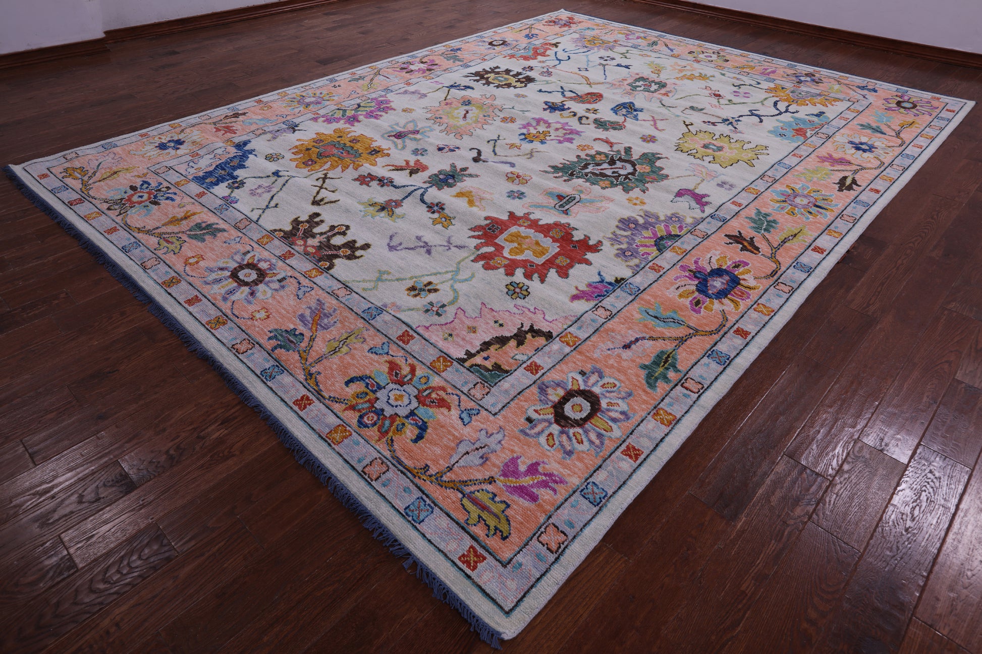Turkish Oushak Hand Knotted Wool Rug - 10' 3" X 13' 9" - Golden Nile