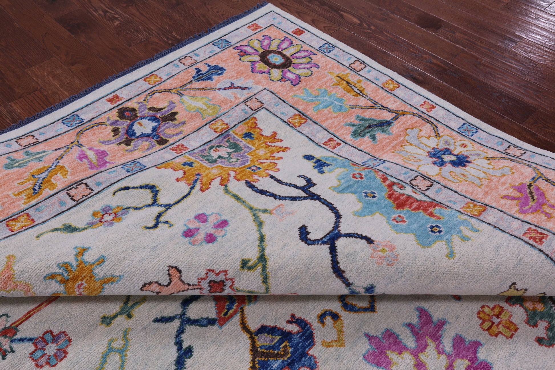 Turkish Oushak Hand Knotted Wool Rug - 10' 3" X 13' 9" - Golden Nile
