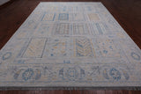 Silver Tribal Persian Gabbeh Handmade Wool Rug - 10' 3" X 14' 2"