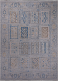 Silver Tribal Persian Gabbeh Handmade Wool Rug - 10' 3" X 14' 2"