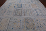 Silver Tribal Persian Gabbeh Handmade Wool Rug - 10' 3" X 14' 2"