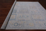 Silver Tribal Persian Gabbeh Handmade Wool Rug - 10' 3" X 14' 2"