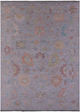 Silver Turkish Oushak Hand Knotted Wool Rug - 10' 3" X 13' 11" - Golden Nile