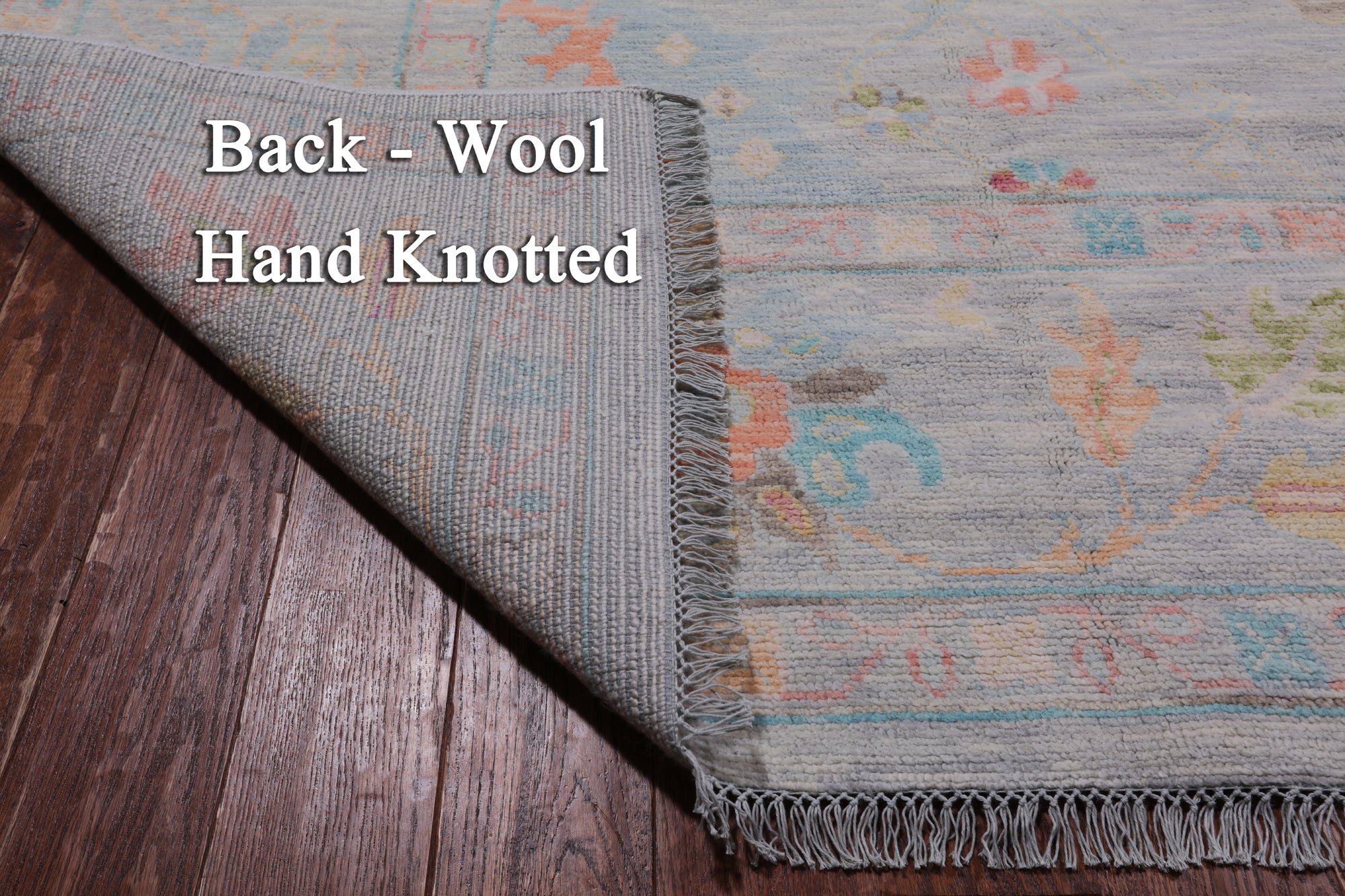 SUPER SALE Silver Turkish Oushak Hand Knotted Wool Rug - 10' 3" X 13' 11"