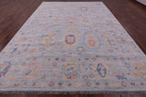 Grey Turkish Oushak Hand Knotted Wool Rug - 10' 3" X 13' 10" - Golden Nile