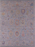 Grey Turkish Oushak Hand Knotted Wool Rug - 10' 3" X 13' 10" - Golden Nile